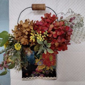 Hand crafted tin can pocket, MacKenzie-Childs print